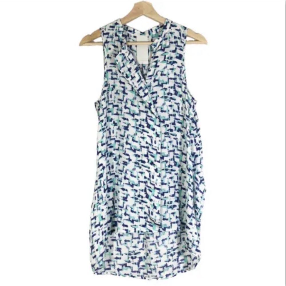 NWT Revolver Heather Silk Placket Tunic Top Sleeveless Green Sz S